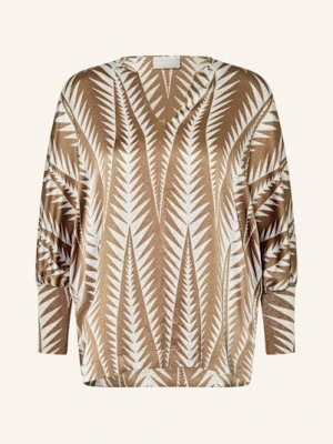 Hemisphere Bluzka Z Jedwabiu Z Rękawami 3/4 braun