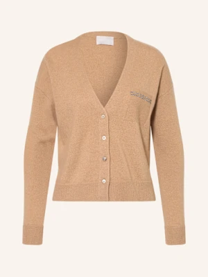 Hemisphere Kardigan Z Kaszmiru Z Ozdobnymi Kamykami braun