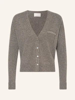 Hemisphere Kardigan Z Kaszmiru Z Ozdobnymi Kamykami grau