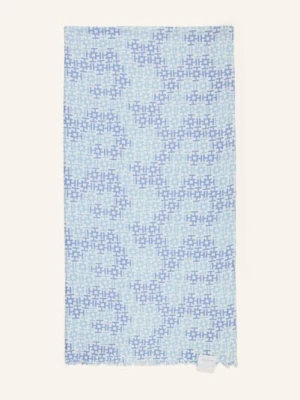 Hemisphere Kaszmirowy Szal Alikibi Z Dodatkiem Jedwabiu blau