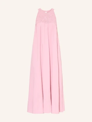 Hemisphere Sukienka Z Mieszanki Materiałów rosa