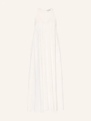 Hemisphere Sukienka Z Mieszanki Materiałów weiss