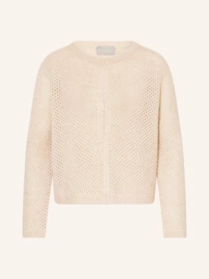 Hemisphere Sweter Z Kaszmiru I Błyszczącej Przędzy beige