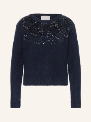 Hemisphere Sweter Z Kaszmiru I Cekinami blau