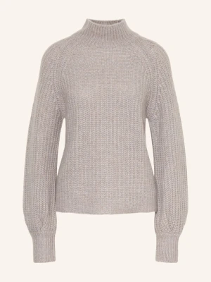 Hemisphere Sweter Z Kaszmiru I Przędzy Z Brokatem grau JASNOCZARY