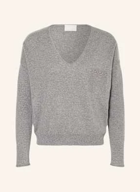 Hemisphere Sweter Z Kaszmiru Z Ozdobnymi Kamykami grau