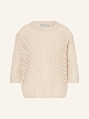 Hemisphere Sweter Z Kaszmiru Z Rękawami 3/4 beige