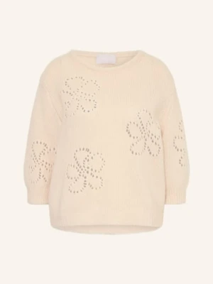 Hemisphere Sweter Z Kaszmiru Z Rękawami 3/4 beige