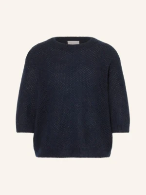 Hemisphere Sweter Z Kaszmiru Z Rękawami 3/4 blau