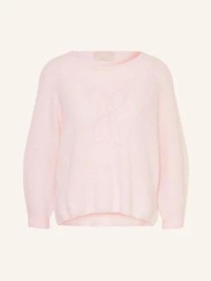 Hemisphere Sweter Z Kaszmiru Z Rękawami 3/4 rosa
