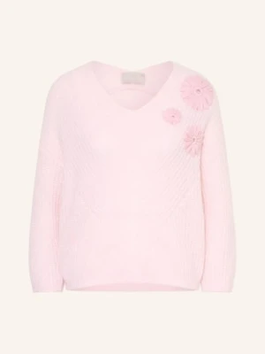Hemisphere Sweter Z Kaszmiru Z Rękawami 3/4 rosa
