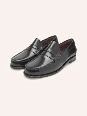 Henry Stevens Loafersy M Pl schwarz CZARNY