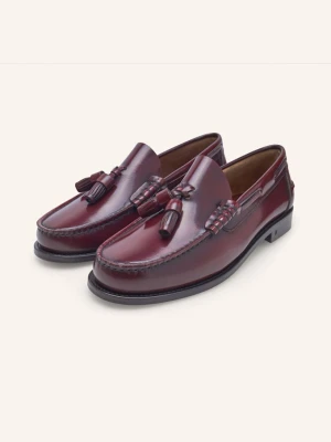 Henry Stevens Loafersy M Tl rot CIEMNOCZERWONY