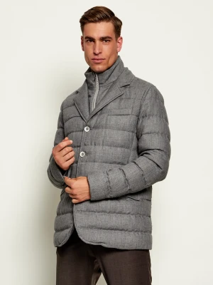 Herno Kurtka 2w1 | Regular Fit | z dodatkiem wełny szary