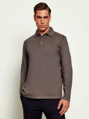 Herno Polo | Regular Fit | z dodatkiem kaszmiru brązowy