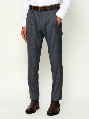 Herno Spodnie | Tapered fit | z dodatkiem wełny grafitowy