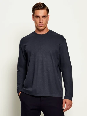 Herno Sweter | Regular Fit | z dodatkiem kaszmiru granatowy