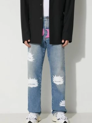 Heron Preston jeansy Hp Pattern Reg Denim 5 Pckts męskie HMYA011F23DEN0014501