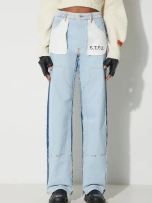 Heron Preston jeansy Washed Insideout Carpenter damskie high waist HWYB007F23DEN0014510