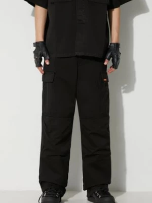 Heron Preston spodnie bawełniane Vintage Wash Cargo Pants kolor czarny proste HMCF012F23FAB0031000