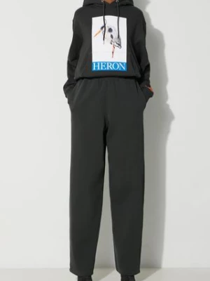 Heron Preston spodnie dresowe bawełniane Stfu Os Sweatpants kolor czarny z nadrukiem HWCH006F23JER0011001