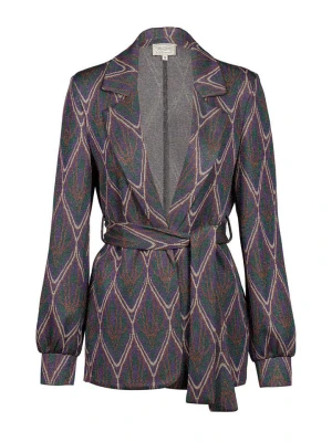 Herrlicher Blezer w kolorze fioletowo-ciemnozielonym rozmiar: L