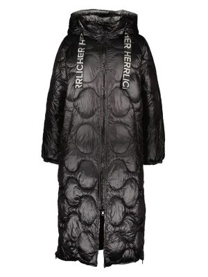 Herrlicher Dwustronny płaszcz pikowany w kolorze czarno-szarym rozmiar: S