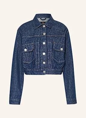 Herrlicher Krótka Kurtka Jeansowa Dotty blau