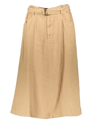 Herrlicher Lniana spódnica "Malva" w kolorze beżowym rozmiar: W26