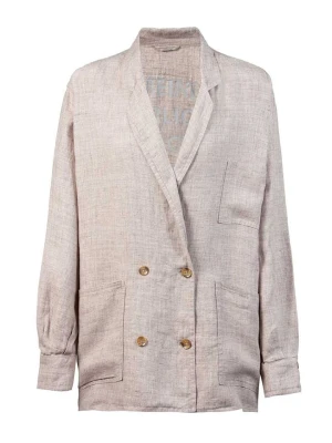 Herrlicher Lniany blezer w kolorze beżowym rozmiar: S