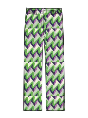 Herrlicher Spodnie w kolorze zielono-fioletowym rozmiar: XS