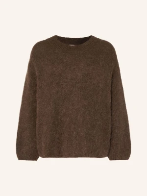 Herrlicher Sweter Mia Lora Z Moherem braun CIEMNOBRĄZOWY