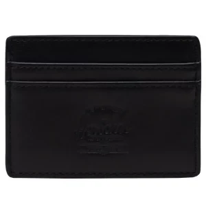Herschel Charlie Leather RFID Wallet 11146-00001, Unisex, Czarne, portfele, skóra licowa, rozmiar: One size