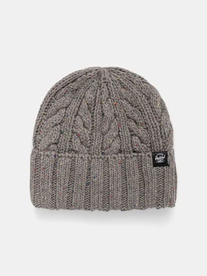 Herschel czapka beanie z dodatkiem wełny Ellis Cable szary