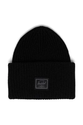 Herschel czapka Juneau Beanie kolor czarny z grubej dzianiny