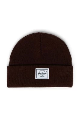 Herschel czapka kolor brązowy