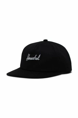 Herschel czapka z daszkiem 1218-0001-OS Embroidery kolor czarny z aplikacją