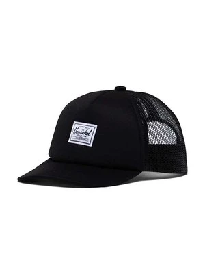 Herschel czapka z daszkiem Baby Whaler Mesh Cap kolor czarny gładka