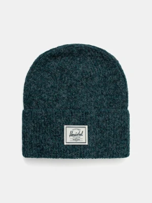Herschel czapka z domieszką wełny Super Soft kolor zielony 50481-06551-OS