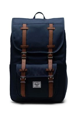 Herschel plecak 11391-00007-OS Little America Mid Backpack kolor granatowy duży gładki