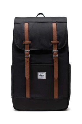Herschel plecak 11397-00001-OS Retreat Backpack kolor czarny duży gładki