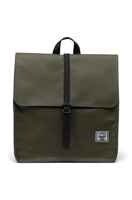 Herschel plecak City Backpack kolor zielony duży gładki