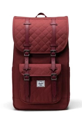 Herschel plecak Little America kolor bordowy duży gładki 11390-06501-OS