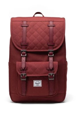 Herschel plecak Little America kolor bordowy duży gładki 11391-06501-OS