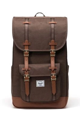 Herschel plecak Little America kolor brązowy duży gładki 11390-06508-OS