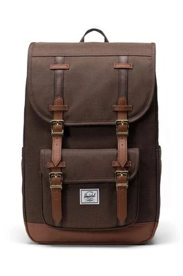 Herschel plecak Little America kolor brązowy duży gładki 11391-06508-OS