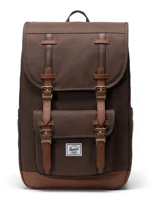 Herschel plecak Little America kolor brązowy duży gładki 11391-06508-OS