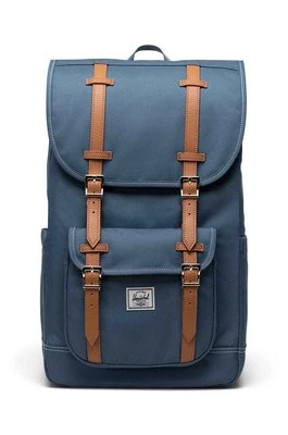 Herschel plecak Little America kolor niebieski duży gładki
