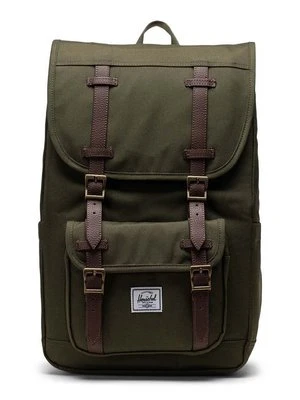 Herschel plecak Little America Mid Backpack kolor zielony duży gładki