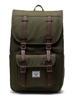 Herschel plecak Little America Mid Backpack kolor zielony duży gładki